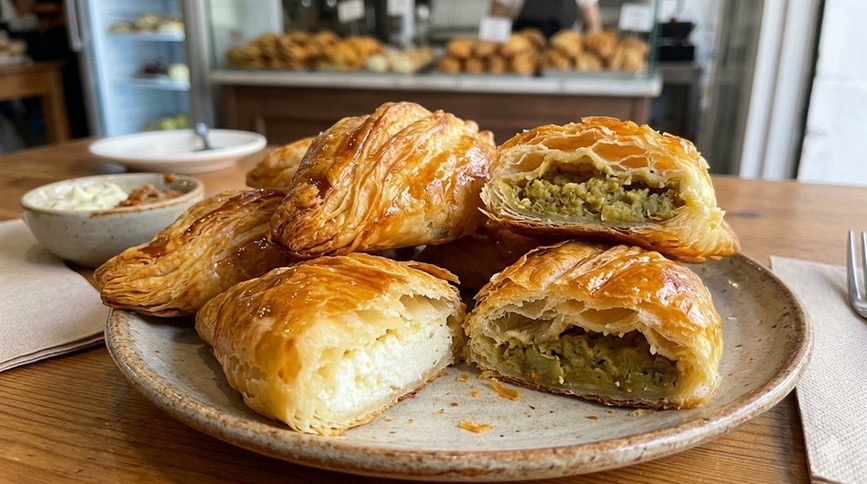 マルタの国民食パティッツィ。サクサクのパイ生地にリコッタチーズが入った伝統スナック