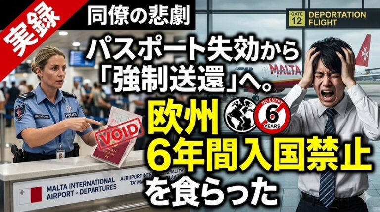 【実録】パスポート失効「マルタ強制送還」欧州6年間の入国禁止