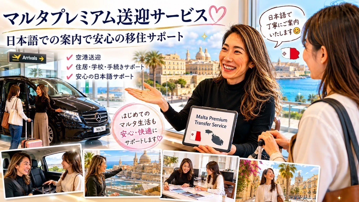 マルタ プレミアム送迎サービスを提供する美しい地中海空港の景色