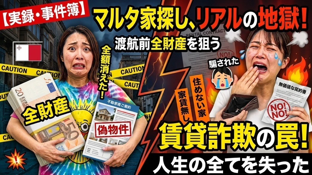 マルタ家探し事情リアルの闇に潜むオンライン物件賃貸詐欺のイメージ画像